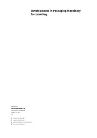 Pira International Ltd — Developments in Packaging Machinery for Labelling