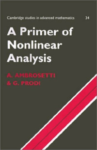 Antonio Ambrosetti, Giovanni Prodi — A Primer of Nonlinear Analysis