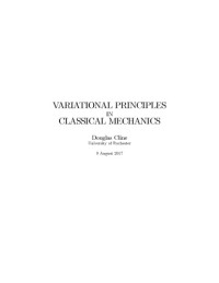 Cline D. — Variational principles in classical mechanics