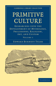 Edward Burnett Tylor — Primitive Culture: Researches Into the Development of Mythology, Philosophy, Religion, Language, Art and Custom. Vol 1