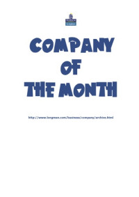 — Company Of The Month