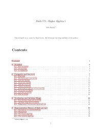 Ben Smith — Higher Algebra 1 [Lecture notes]