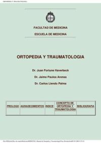 Manuales — Ortopedia Y Traumatologia