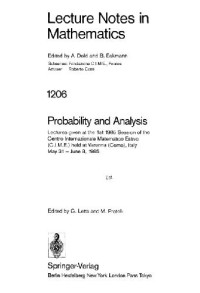 G. Letta, M. Pratelli — Probability and analysis: lectures given at the 1st 1985 session of the Centro internazionale matematico estivo