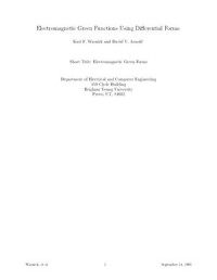 Warnick K., Arnold D. — Electromagnetic Green Functions Using Differential Forms