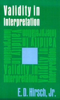 E.D. Hirsch — Validity in Interpretation