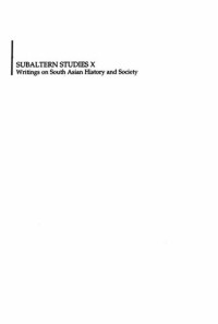 Gautam Bhadra; Gyan Prakash; Susie Tharu — Subaltern Studies: Writings on South Asian History and Society