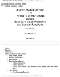 Gerlach U.H. — Linear mathematics in infinite dimensions: signals, BVPs, special functions