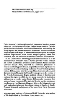 John Hellman — Communitarian Third Way: Alexandre Marc and Ordre Nouveau, 1930-2000