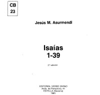 Jesus Maria Asurmendi Ruiz — Isaias 1-39