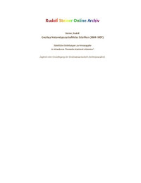 Rudolf Steiner — Goethes Naturwissenschaftliche Schriften GERMAN