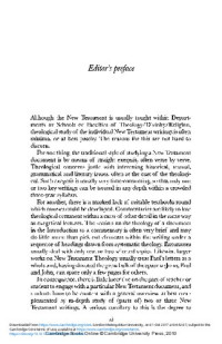 Victor Paul Furnish — The Theology of the First Letter to the Corinthians