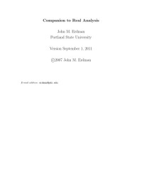 John M. Erdman — Companion to Real Analysis