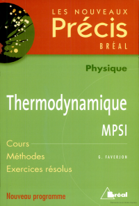 Georges Faverjon — Précis Bréal - Thermodynamique (PTSI, MPSI)