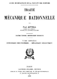 Appell P. — Traite de mecanique rationnelle, tome 2
