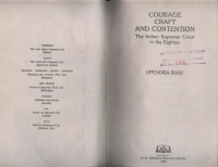 Upendra Baxi — Courage, Craft, and Contention - The Indian Supreme Court in the Eighties