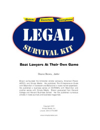 Deaver Brown, Author — Legal Survival Kit: Beat Lawyers At Their Own Game