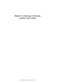 Duncan Manley — Manley’s technology of biscuits, crackers and cookies