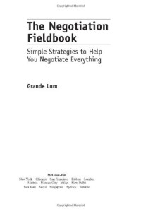 Lum, Grande — The Negotiation Fieldbook