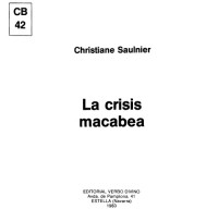 Christiane Saulnier; Nicolas Darrical (tr.) — La Crisis Macabea