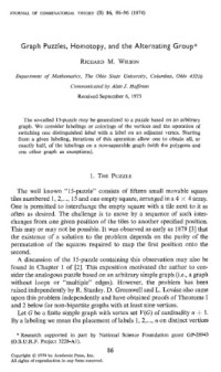 Richard M. Wilson — Graph Puzzles, Homotopy, and the Alternating Group
