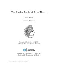 Jonathan Weinberger — The Cubical Model of Type Theory [thesis]