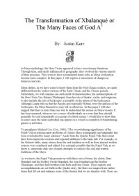 Justin Kerr — The Transformation of Xbalanque or The Many Faces of God A1