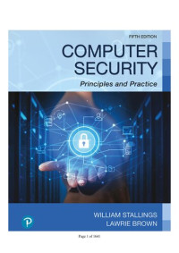 William Stallings; Lawrie Brown — Computer Security Principles and Practice 5th Edition