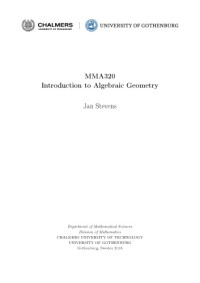 Jan Stevens — MMA320 Introduction to Algebraic Geometry