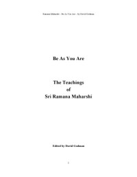 Sri Ramana Maharshi, David Godman — Be as You Are: The Teachings of Sri Ramana Maharshi