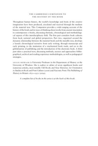 Leslie Howsam — The Cambridge Companion to the History of the Book