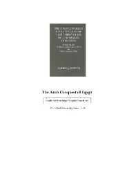 Alfred Joshua Butler, P. M. Fraser — The Arab Conquest of Egypt and the Last Thirty Years of the Roman Dominion