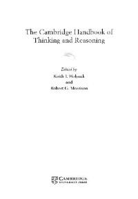 Holyoak and Morrison — Cambridge Handbook of Thinking and Reasoning