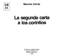 Maurice Carrez; Nicolas Darrical (tr.) — La Segunda Carta a los Corintios