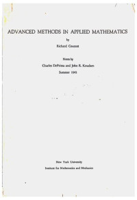 Richard Courant — Advanced methods in applied mathematics
