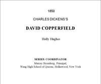 Holly Hughes — Charles Dickens' David Copperfield