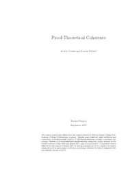 Kosta Dosen, Zoran Petric — Proof-Theoretical Coherence