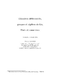 Masson T. — Geometrie differentielle, groupes et algebres de Lie, fibers et connexions