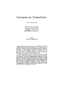 Ginzburg V. — Lectures on D-modules