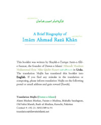 Shaykh e Tariqat Hazrat Allamah Maulana Muhammad Ilyas Attari Qadri — A brief biography of Imam Ahmad Raza Khan