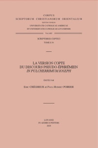 E. Crégheur, P-H Poirier — La version copte du discours pseudo-éphrémien In pulcherrimum Ioseph