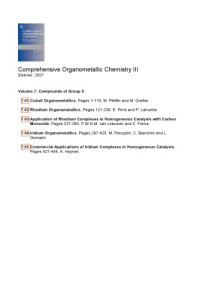 Mingos D. Michael P.; Parkin Gerard; Crabtree Robert H. — Comprehensive Organometallic Chemistry III - From Fundamentals to Applications in 13v. Vol. 07 - Compounds of Group 9