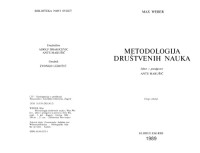 Max Weber — Metodologija društvenih nauka