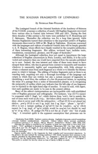 Sims-Williams N. — The Sogdian Fragments of Leningrad