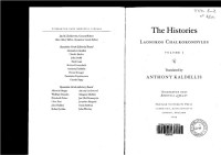 Laonikos Chalkokondyles; Anthony Kaldellis (ed.) — The Histories, Volumes I+II