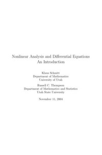 Klaus Schmitt, Russell C. Thompsoll — Nonlinear Analysis and Differential Equations. An Introduction