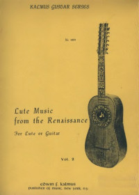 Adalbert Quadt (ed.) — Lute musIc from the Renaissance, for lute or guitar, vol.2