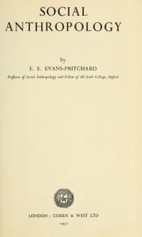 E. E. Evans-Pritchard — Social Anthropology