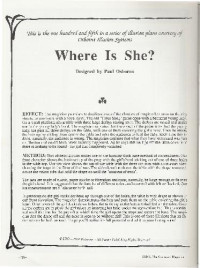 Paul Osborne — Where is She