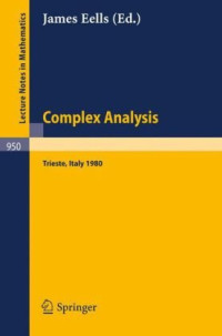 J. Eells — Complex Analysis. Proc. Summer School, Trieste, 1980